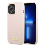 Guess Case iPhone 13 Pro / 13 6.1 GUHMP13LSPLP roosa k&otilde;va &uuml;mbris silikoonist logoplaadile MagSafe