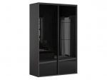 Riidekapp BRW Flex, hall/must