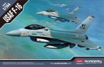 Liimitav mudel Academy 12610 USAF F-16 Fighting Falcon 1/144