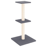Kassimaja sisalk&ouml;itega kraapimispostidega vidaXL, tumehall, 73 cm