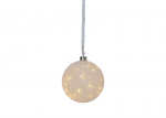 Klaaspall Glow Snow 15cm, 30 LED tuld, voolutoide