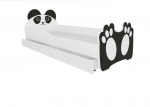 Lastevoodi Adrk Furniture Bear, 70x140 cm, valge/must