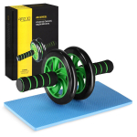 K&otilde;hulihaste treener AB WHEEL 4FIZJO, roheline must, ab roller, treeningratas, core treener, treeninguteks, harjutusteks