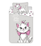 Laste voodipesukomplekt Marie Cat Grey, 100x135 cm, 2-osaline