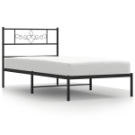 Voodiraam vidaXL, 100x190 cm, must