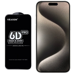 RED PRO 6D T&auml;isn&auml;o liim 9H karastatud klaas iPhone 15 Pro Maxile musta raamiga