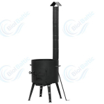 Toruga kamin padale Davr Metall d-49 cm, must