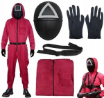 Squid Game kost&uuml;&uuml;m, punane, XXL