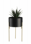Lillestatiiv 20 cm metallist LOFT Metallist, lihtne ja stiilne lillestatiiv musta ja kuldse v&auml;rviga., 20 cm metalinis gėlių stovas LOFT Pagamintas i&scaron; metalo, paprastas ir stilingas juodos ir aukso spalvų gėlių stovas