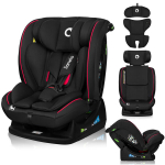 Turvatool Lionelo Aart i-Size Black Carbon Red, 0-36 kg, 40-150 cm, must/punane