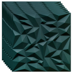 3D lae- ja seinapaneelid Deccart Ametyst, 50x50 cm, 8 tk, roheline