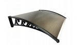 Varikatus ukse kohal Metal-gum, 120x80 cm, must