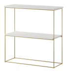 Riiul ADRK Furniture Toni, valge/kuldne