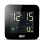 Brauni digitaalse raadio teel juhitav reisi &auml;ratuskell BC08B-DCF BC08B-DCF