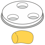 Gnocchi pasta valmistamise otsik, 1 ava, 13 mm - Hendi