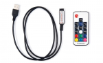 LED lindikomplekt 5V IP20 5m - RGB + USB kontroller koos RF puldiga teleri taustavalgustuseks