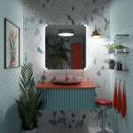 Peegel LED-valgustusega Vannituppa, Magamistuppa, Elutuppa - Seattle - 60 cm, 60 cm, LED Veidrodis Modelis - Seattle 60 cm x 60 cm