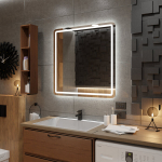 Peegel LED-valgustusega Vannituppa, Magamistuppa, Elutuppa - Madrid - 60 cm, 60 cm, LED Veidrodis Modelis - Madrid 60 cm x 60 cm