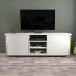 TV alus Kalune Design Otis, kuld/valge
