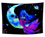 Seinakaunistus UV FLUORESCENT GOBELIN ODBLASK 150cm XL moon, Sienų dekoracija UV FLUORESCENT GOBELIN ODBLASK 150cm XL mėnulis