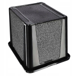 Plastikust konteiner 30L musta kaanega