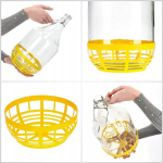 6x Wine Carboy 5L Balloon Lady In Basket Veinipudel + sulgemine