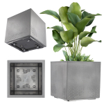 Lillepott Lillepott ratastel Eco 40x40cm antratsiit