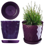 Plastikust lillepott alusega Lillepoti kate Lilled 25cm Lilla Kadax