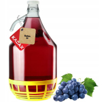 Wine Carboy 5L Lady Balloon Korvveinipudelis + Sulgemine