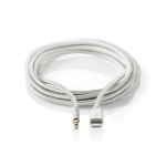 Nedis Lightning Adapter Apple Lightning 8-Pin - 3.5 mm Pistik - Kuldse Pinnakatte ja Nylon&uuml;mbrisega