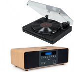 Stereokomplekt / Digitaalne minitorni plaadim&auml;ngija THOMSON TT350 & MIC202, Stereofoninis rinkinys / Skaitmeninis mini bok&scaron;tas su patefonu THOMSON TT350 ir MIC202