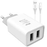V&otilde;rgulaadija 2x USB 5V 2.1A + USB-kaabel t&uuml;&uuml;p C 1m VA0052C Vayox