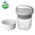 Koziol BUDDY Snackpot with Lid - 0.5L Organic Grey