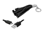 PS USB-mikroUSB v&otilde;tmehoidja kaabel, must.