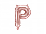 Fooliumist &otilde;hupallid T&auml;ht "P" 35 cm, roosa/kuldne