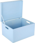 Sinine puidust kast sangadega 40x30x24cm