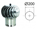 P&ouml;&ouml;rlev katuse ventilatsiooni deflektor. D-200 mm