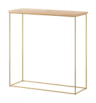 Konsoollaud ADRK Furniture Milan, kuldne/pruun