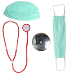 Komplekt Doktor (m&uuml;ts,n&auml;omask,peegel,stetoskoop)
