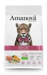 Amanova Adult Cat Salmon Deluxe t&auml;iskasvanud kassidele l&otilde;hega, 1,5 kg