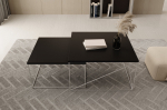 2-osaline kohvilaudade komplekt ADRK Furniture Licco, must/valge