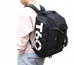 Must spordiseljakott j&otilde;usaali, 2-in-1 reisikott treeninguks