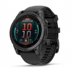 Nutikell Garmin fēnix&reg; E Slate grey steel with Black silicone band
