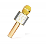Karaoke bluetooth mikrofon korpusega, kuldne