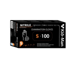 Nitriilmustad kindad Kid-Man S 100 tk