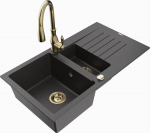 Graniidist k&ouml;&ouml;givalamu Mexen Matias segisti ja sifooniga, Black granite/Gold