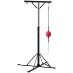 Poksikottide alus, reguleeritava k&otilde;rgusega, kiiruspalliga, metallraamiga, 160L x 145W x 175-220H cm, must, Must