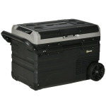 Autok&uuml;lmik Autok&uuml;lmik 40L LED-valgustusega Kompressoriga Autok&uuml;lmik k&auml;epidemete ja transpordiratastega Paatidele, Matkaautodele, Reisimiseks 12/24V DC ja 110-240V AC Hall+Must