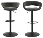 Actona Grace reguleeritavad hallist kangast baaritoolid &ndash; 2-osaline komplekt