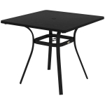 Outsunny aia laud s&ouml;&ouml;gilaud vihmavarju auguga r&otilde;dulaua 4 inimest jalapadi kuni 70kg terrass teras must 80x80x76cm